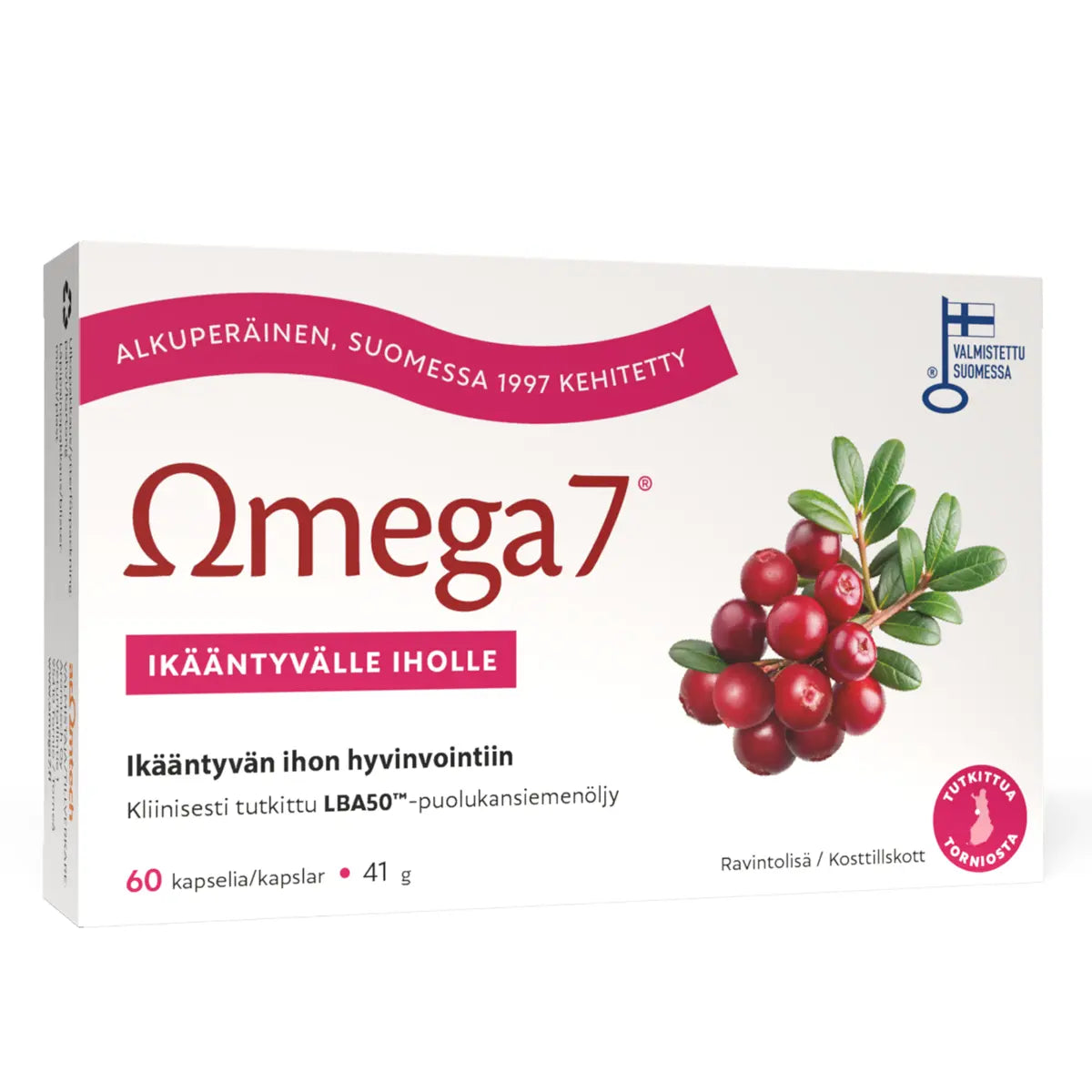 Omega7 LBA50 puolukansiemenöljy 60 kaps