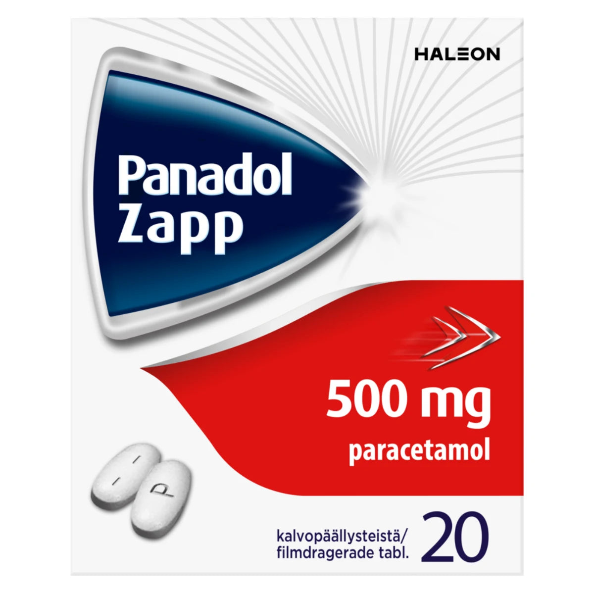 PANADOL ZAPP 500 mg tabletti, kalvopäällysteinen 20 kpl