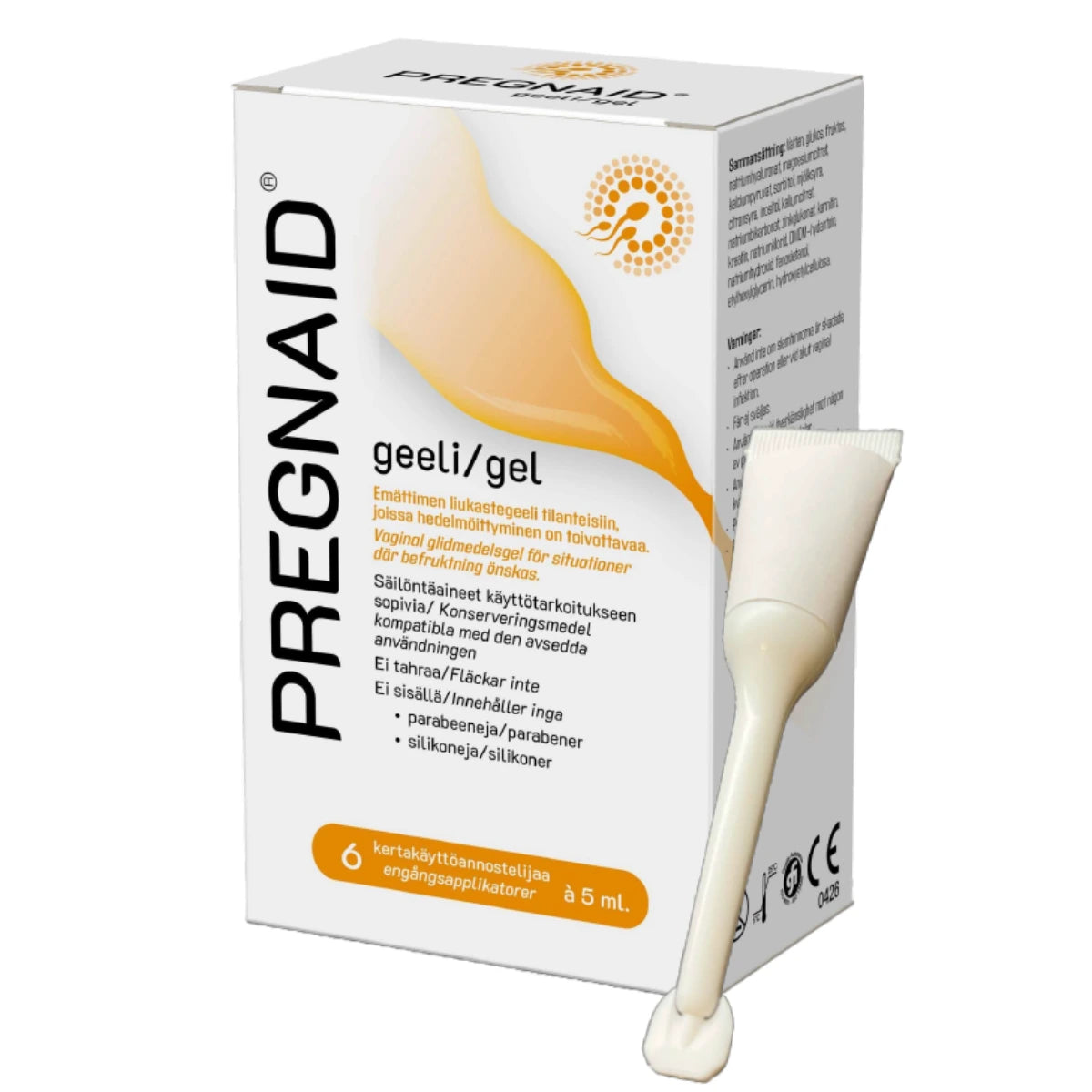 Pregnaid emätingeeli 6 × 5 ml – Hedelmällisyyttä tukeva emätingeeli
