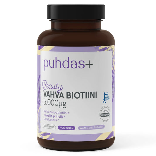 Puhdas Beauty Vahva Biotiini 5000 mikrog 120 kaps