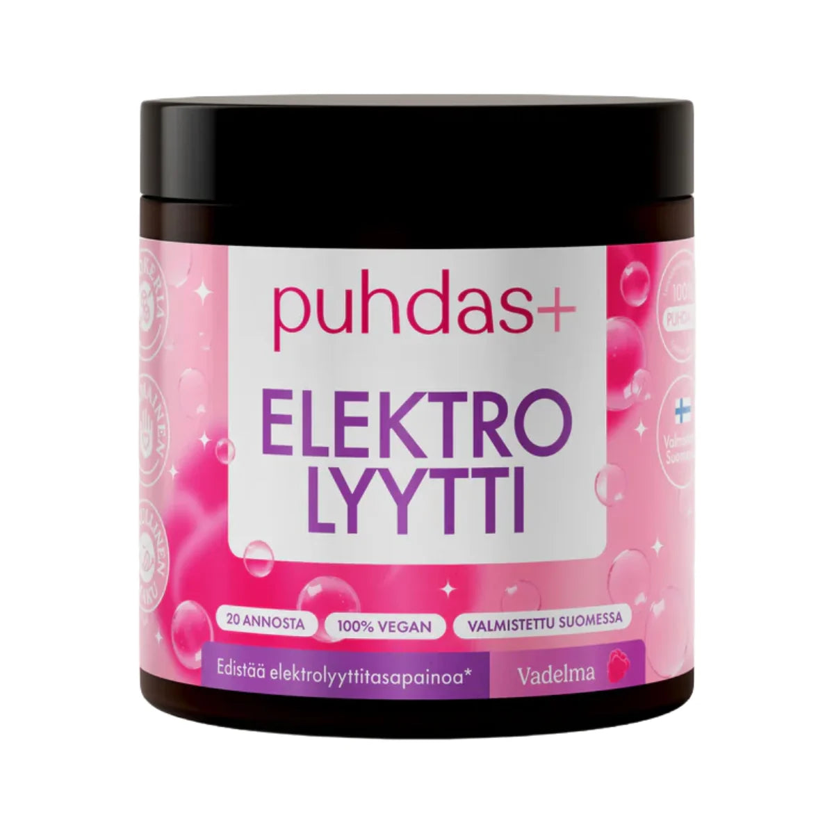 Puhdas+ Elektrolyyttijauhe Vadelma 120 g
