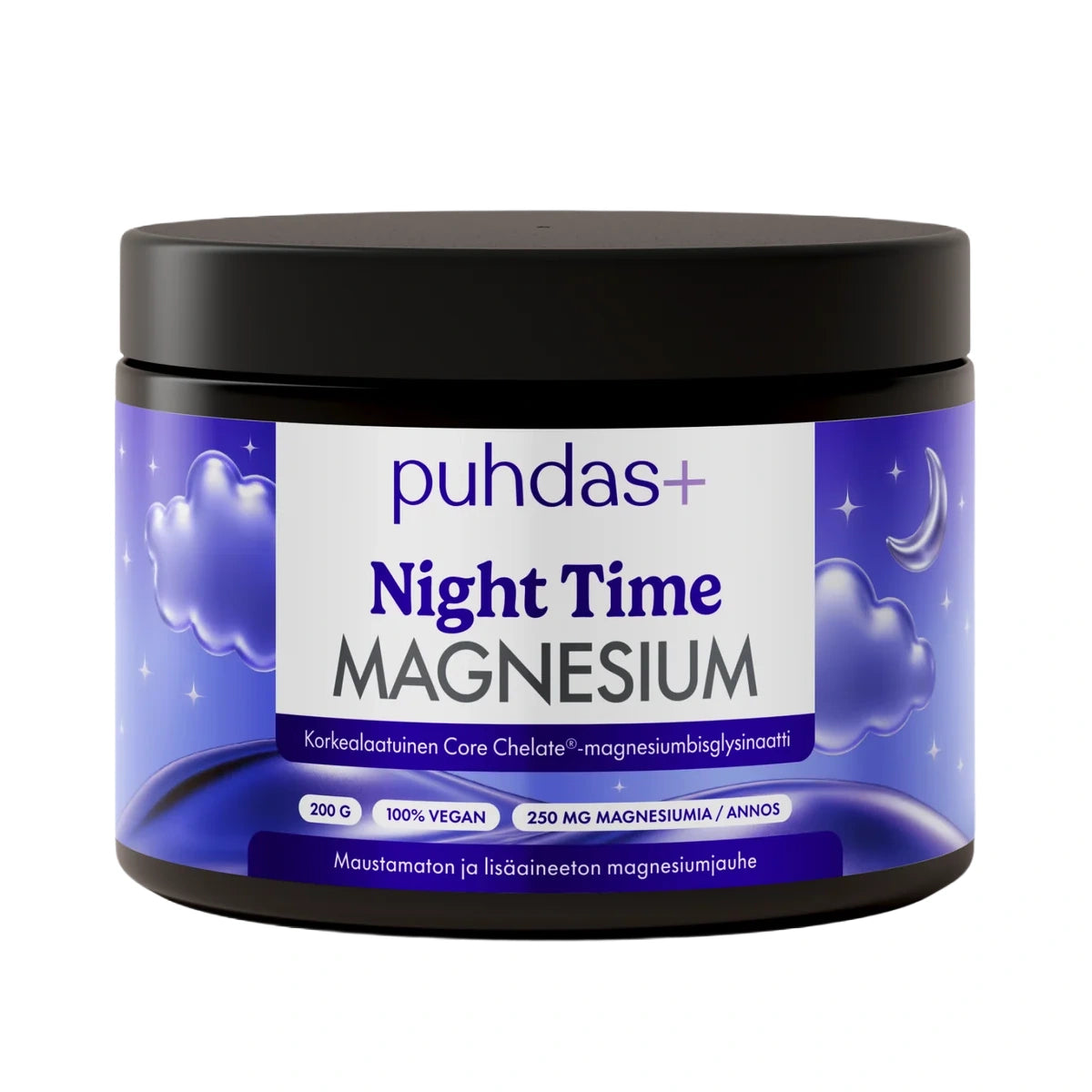 Puhdas+ Night Time Magnesium jauhe 200 g