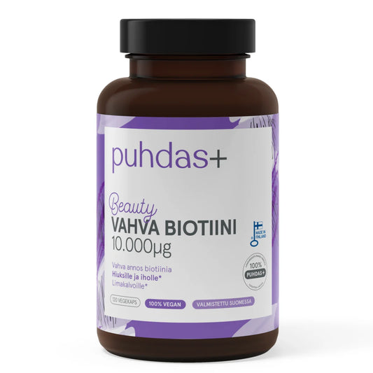 PUHDAS+ Vahva Biotiini 10.000 mikrog kapseli 120 kpl