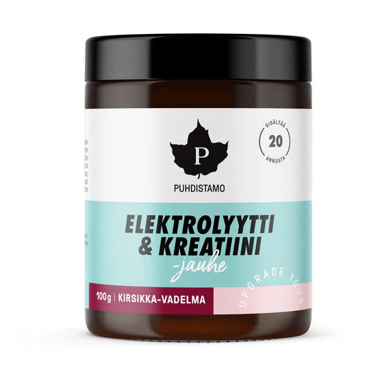 Puhdistamo Elektrolyytti & Kreatiini -jauhe Kirsikka-Vadelma 100 g