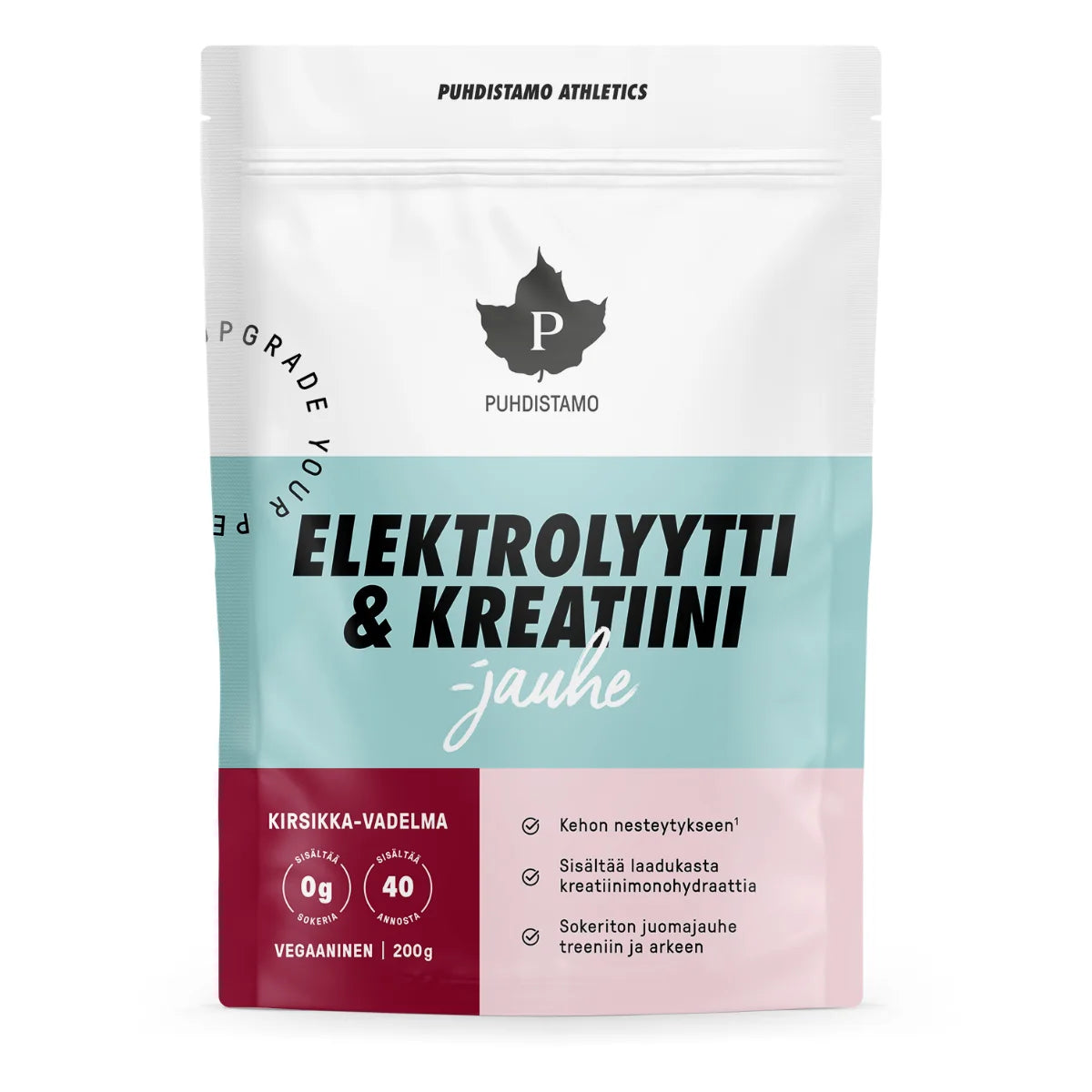 Puhdistamo Elektrolyytti & Kreatiini -jauhe Kirsikka-Vadelma 200 g