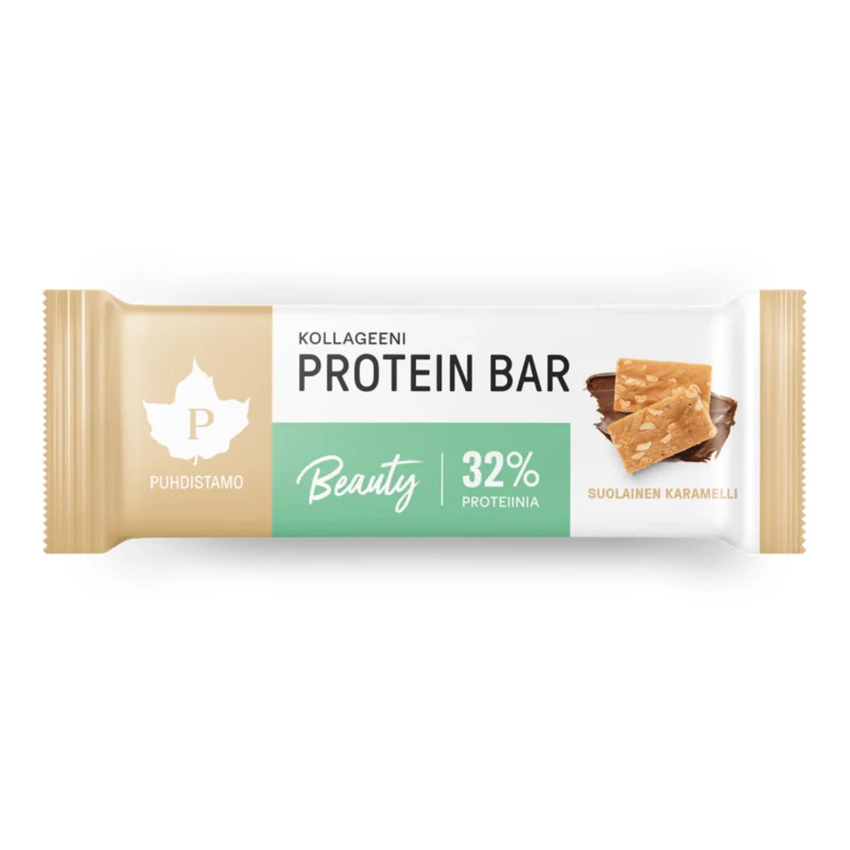 Puhdistamo Kollageeni Beauty Proteiinipatukka – Suolainen Karamelli (30 g)