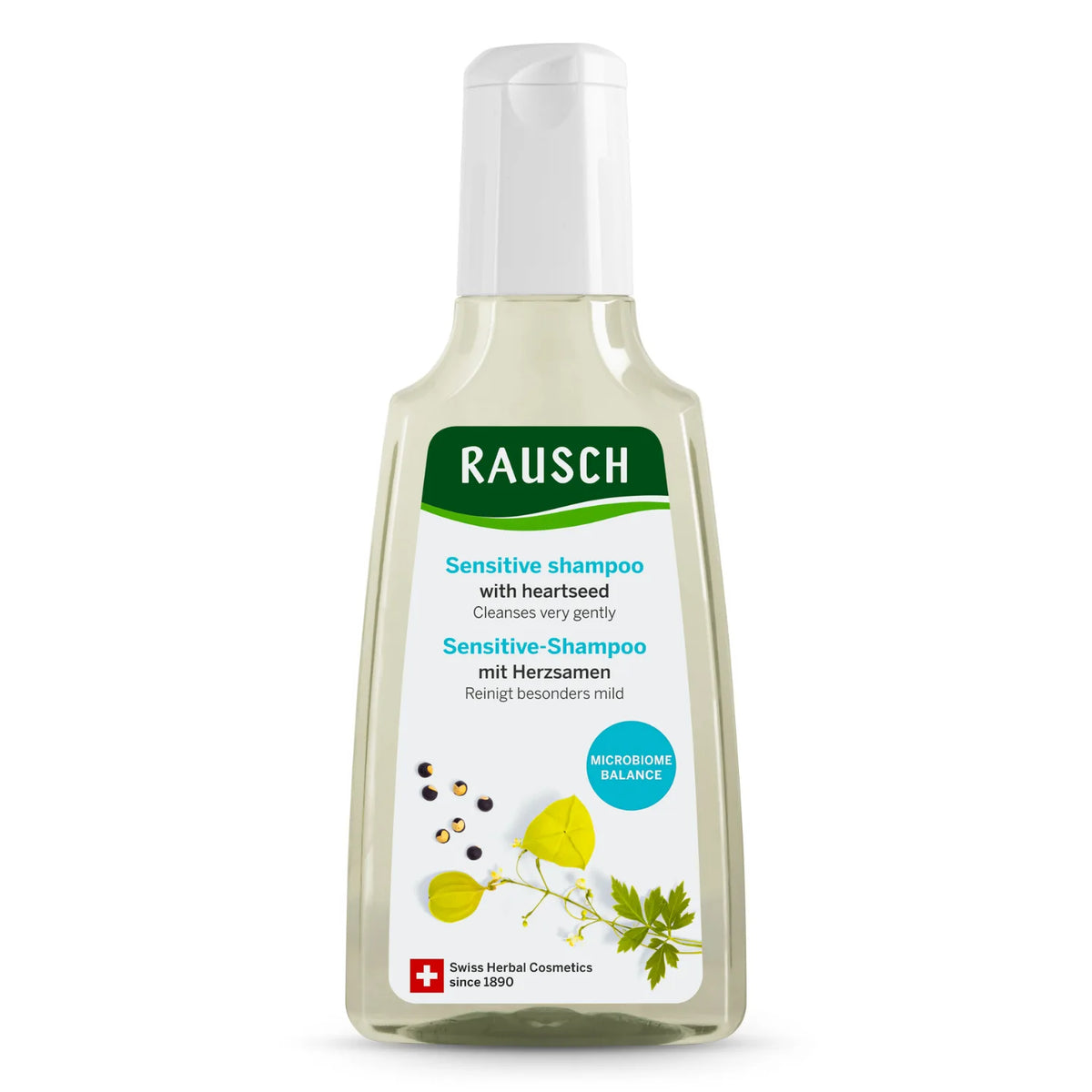 RAUSCH Herkän Hiuspohjan Sydänsiemen Shampoo 200 ml – herkän hiuspohjan rauhoittamiseen