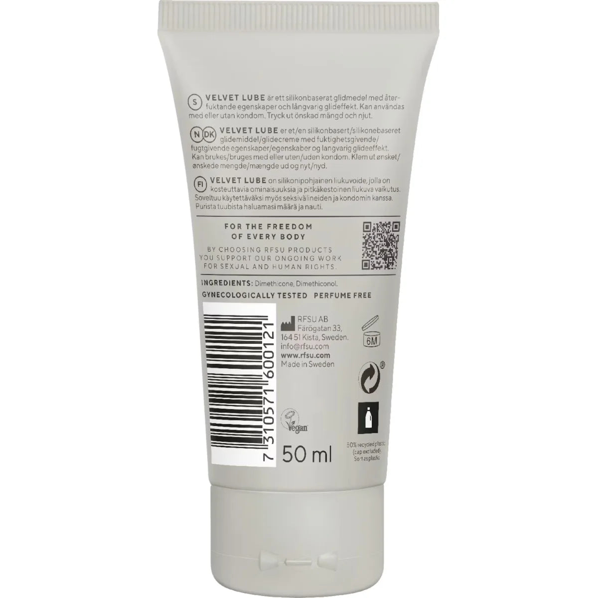 RFSU Velvet Liukuvoide 40 ml silikonipohjainen 