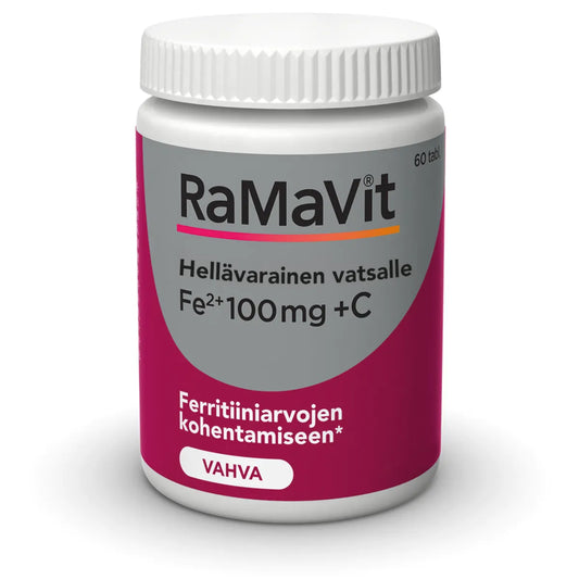 Ramavit Rauta 100 mg 60 tabl – Vahva ja vatsaystävällinen rautavalmiste C-vitamiinilla