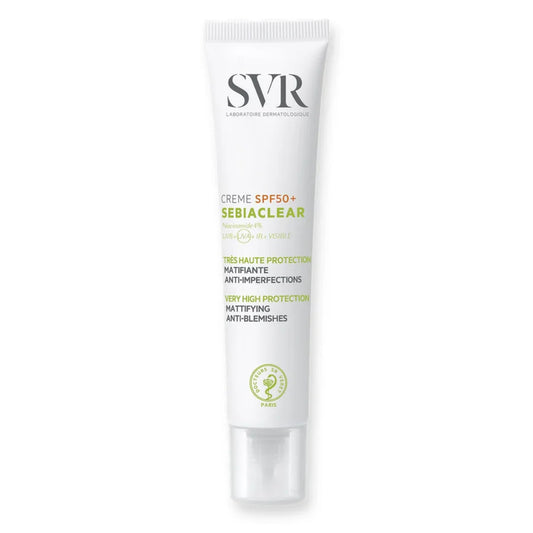 Sebiaclear Crème SPF50+ – täydellinen yhdistelmä aurinkosuojaa ja ihonhoitoa rasvaiselle ja epäpuhtaalle iholle