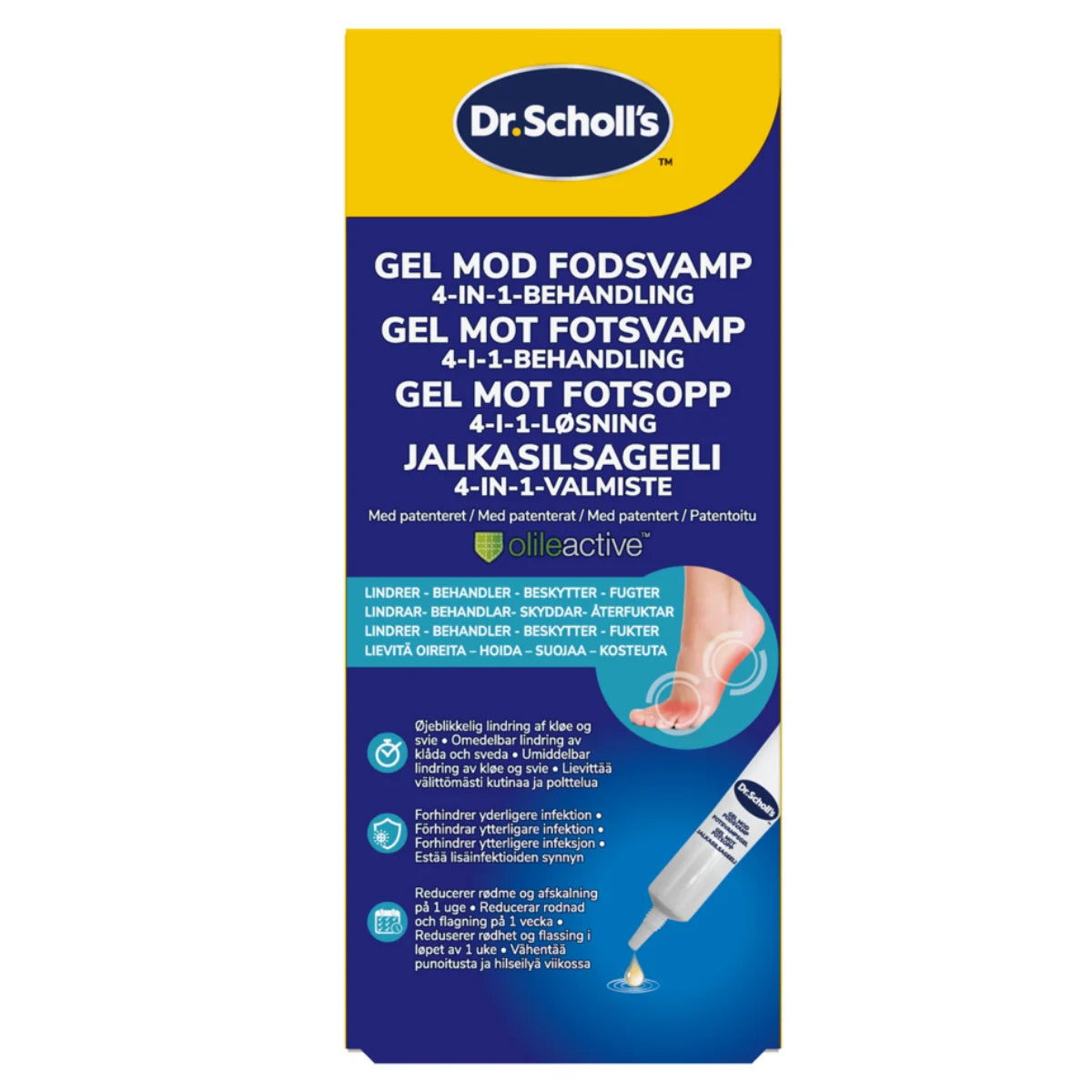 Scholl Jalkasilsageeli 10 ml suojaa kosteudelta ja lievittää kutinaa