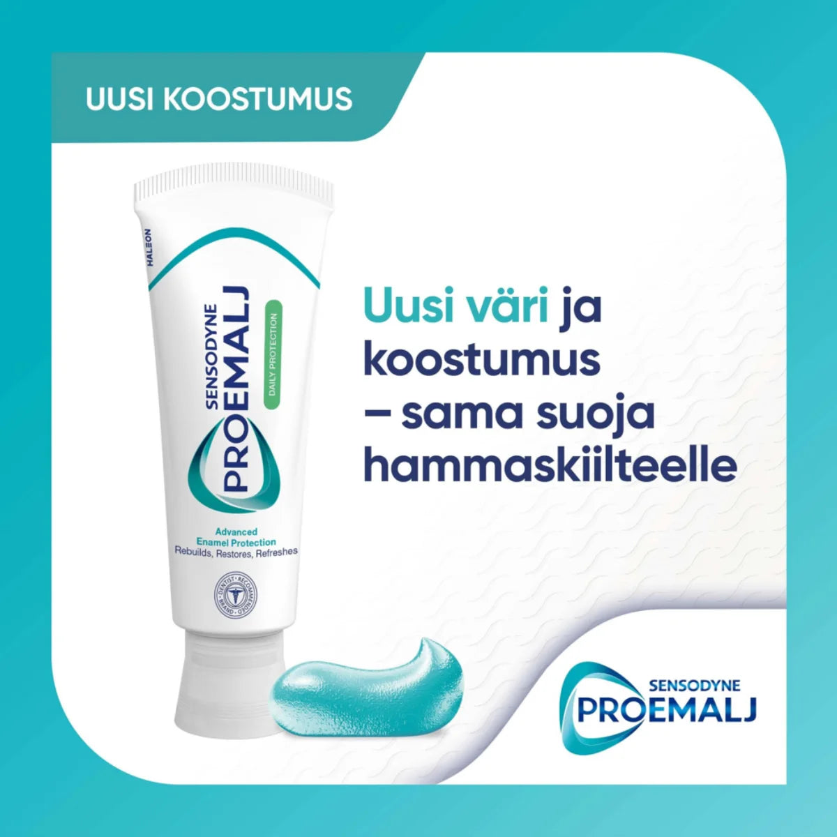 SENSODYNE Pro-Emalj hammastahna uusi väri ja koostumus - sama suoja hammaskiilteelle