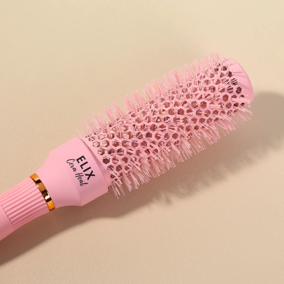 SisterYoung Elix Cera Heat Pink keraaminen pyöreä hiusharja 25 mm sopii lyhyille hiuksille
