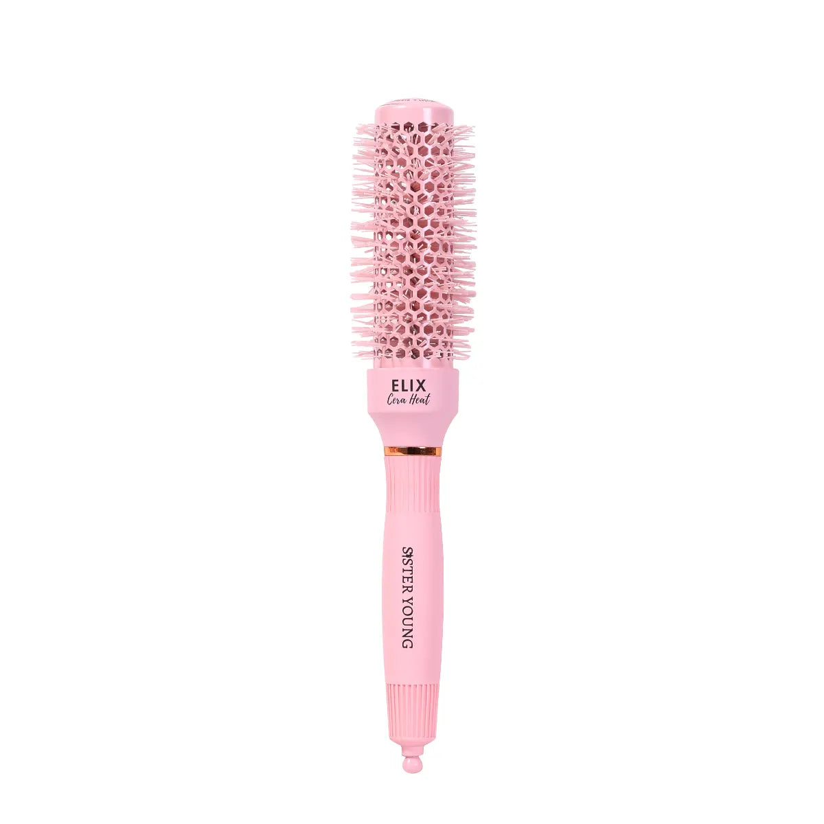 SisterYoung Elix Cera Heat Pink keraaminen pyöreä hiusharja 32 mm 1 kpl
