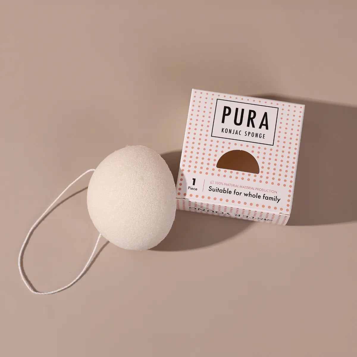 SisterYoung Pura Konjac White puhdistussieni kuorii kevyesti