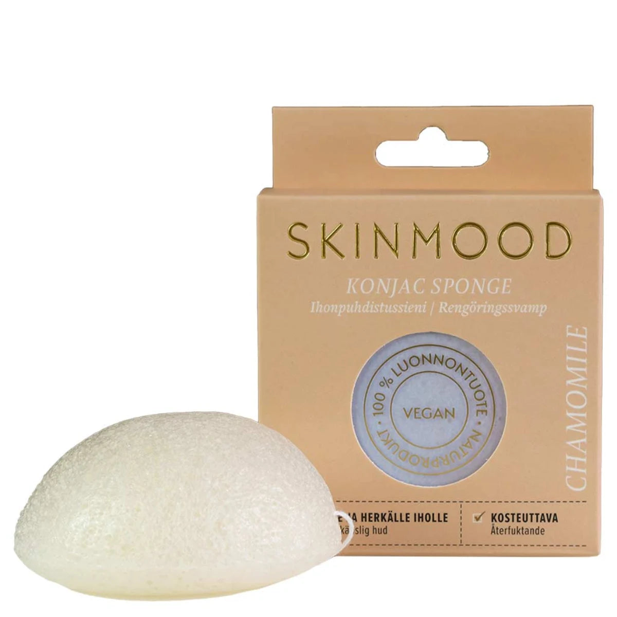 SkinMood Konjac Kamomilla kasvosieni normaalille ja herkälle iholle