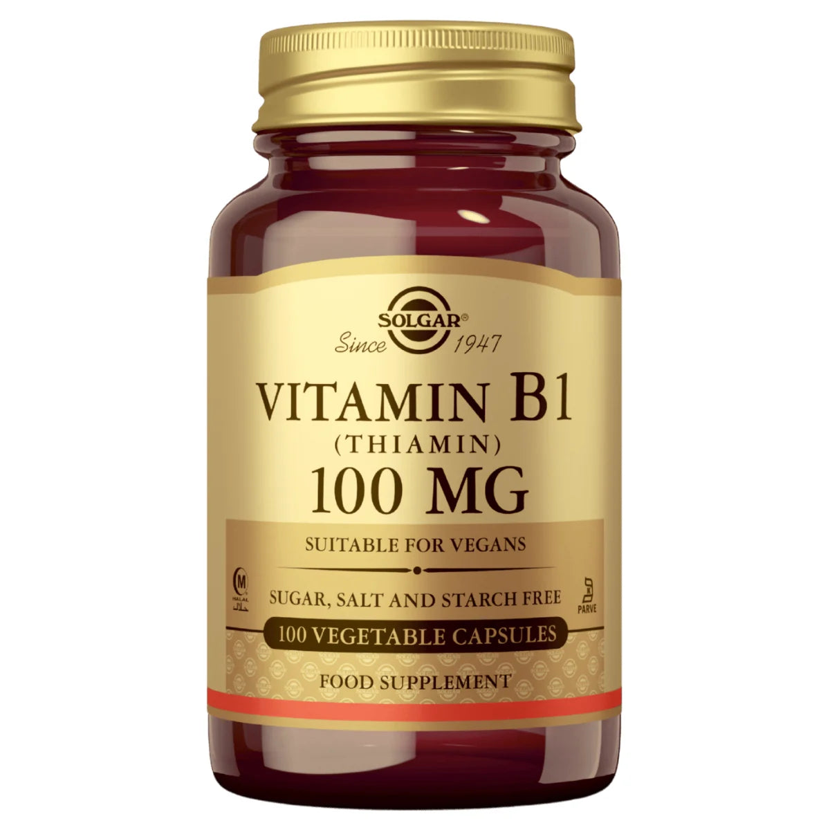 Solgar B1-vitamiini (Tiamiini) 100 mg 100 kaps