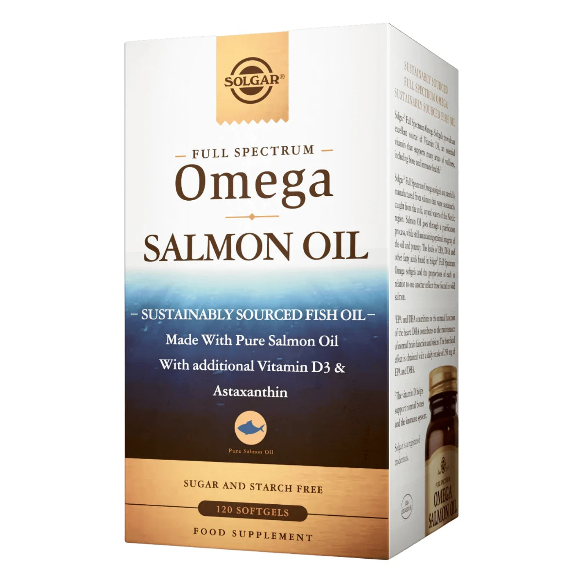 SOLGAR Full Spectrum Omega Salmon Oil 120 kaps lohiöljyvalmiste