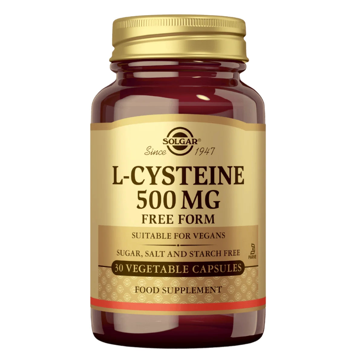 Solgar L-Kysteiini 500 mg 30 kapselia – korkealaatuinen aminohappovalmiste