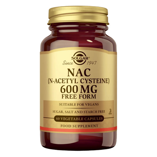 SOLGAR NAC (N-Asetyyli L-Kysteiini) 600 mg 60 kaps