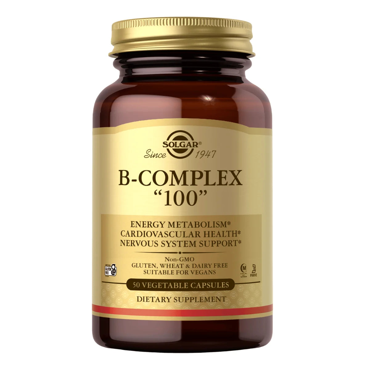 SOLGAR Vitamin B-Complex "100" vegekapseli 50 kpl