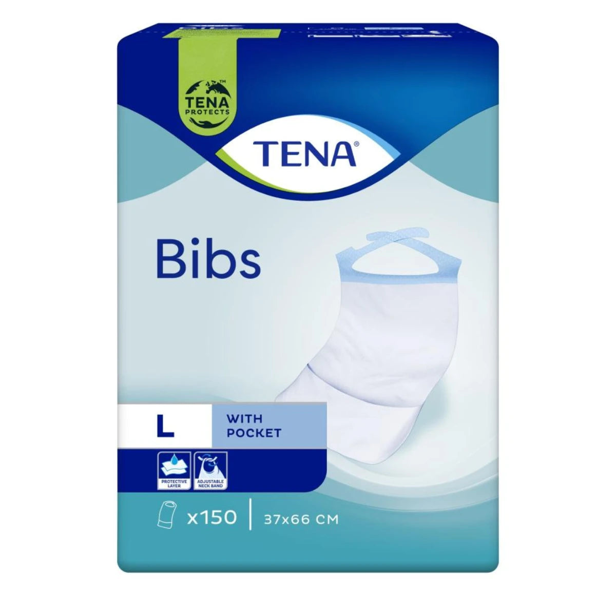 TENA Ruokalappu 37 x 66 cm 150 kpl