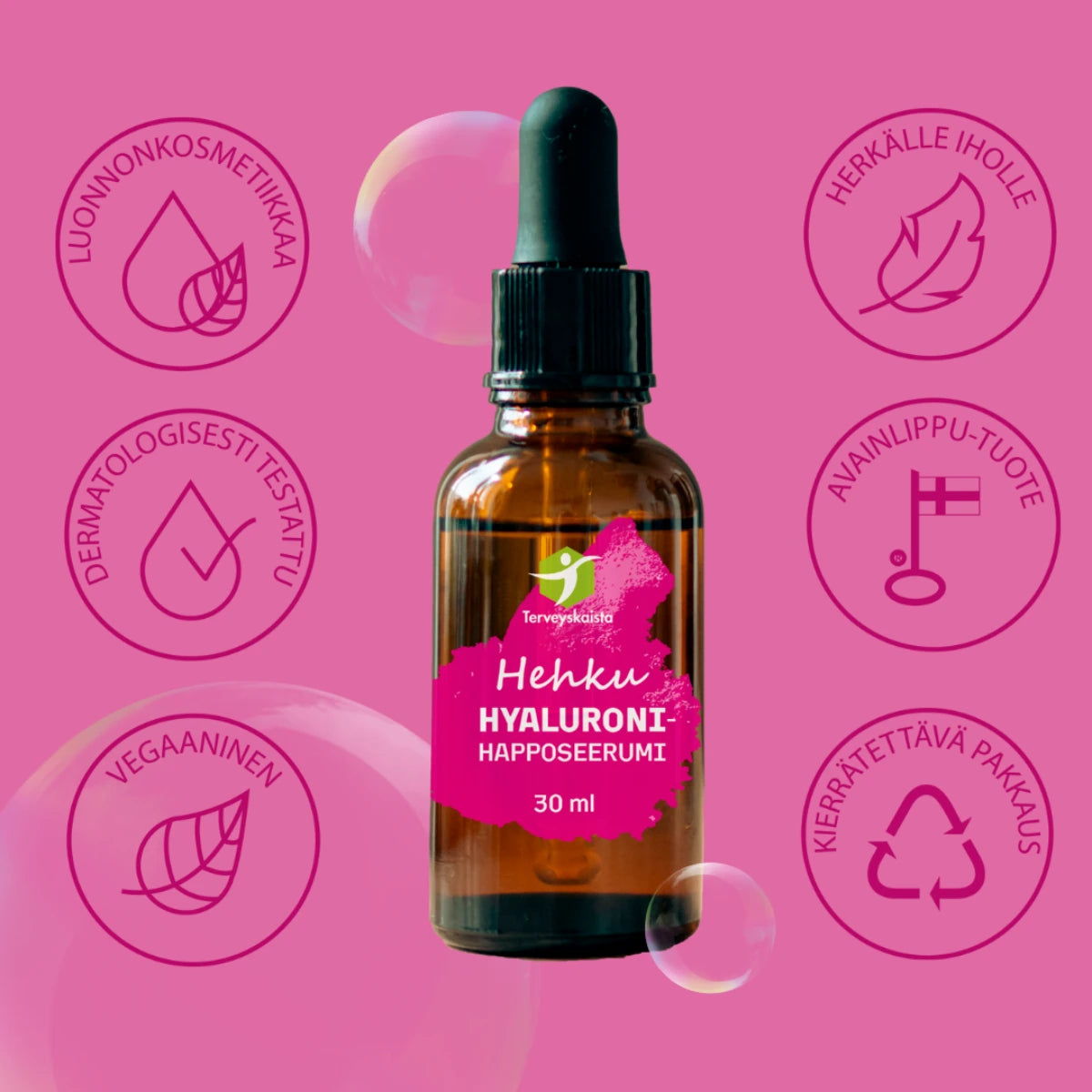 Terveyskaista Hehku Hyaluronihapposeerumi 30 ml