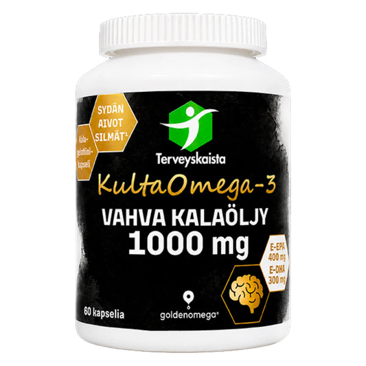 Terveyskaista KultaOmega-3 Vahva Kalaöljy 1000 mg 60 kaps