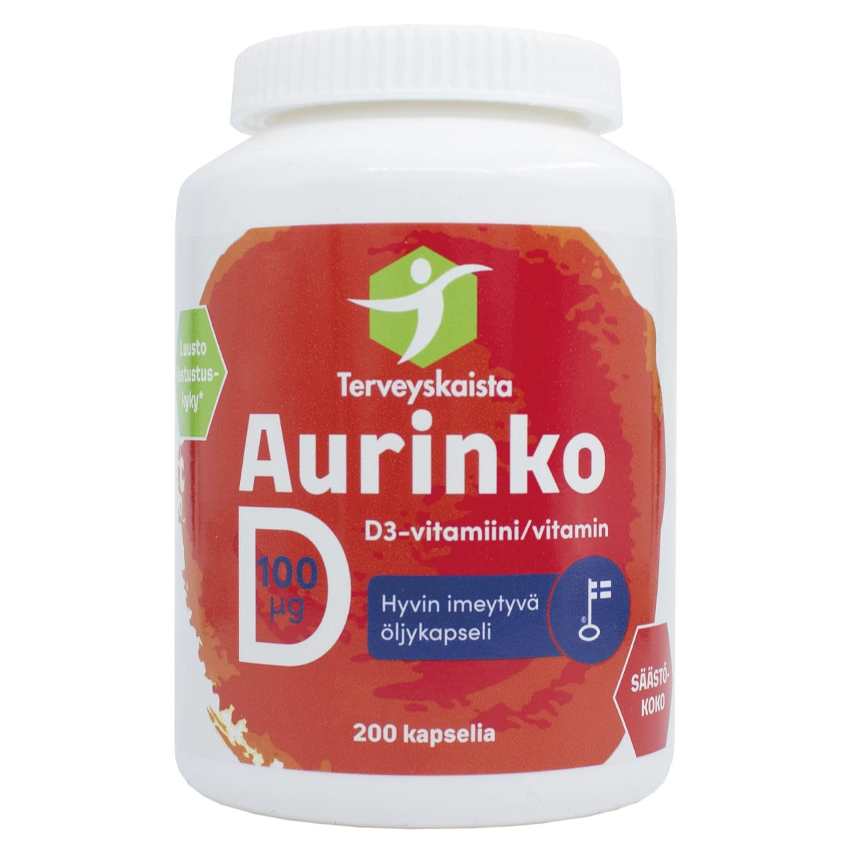 TERVEYSKAISTAN Aurinko D 100 mikrog öljykapseli 200 kpl