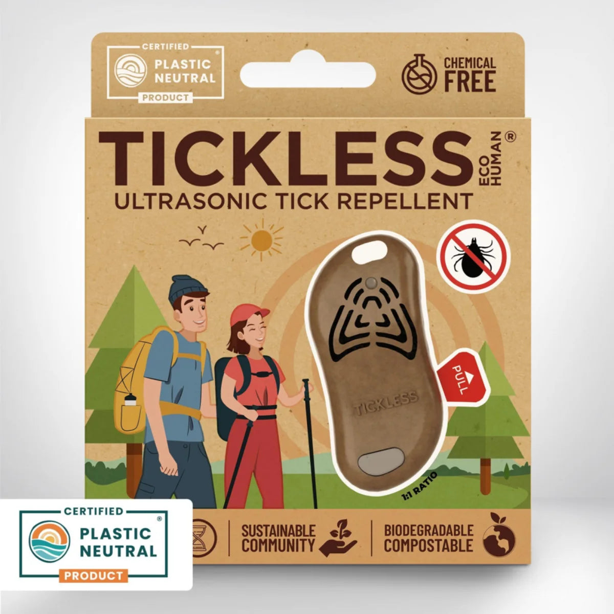 TICKLESS EcoHuman - Ultraäänipunkkikarkotin aikuisille 1 kpl