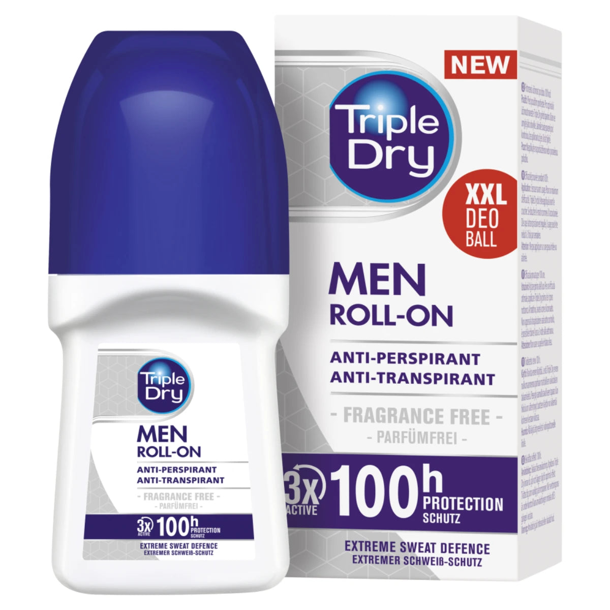 Triple Dry 100h Men antiperspirant roll-on tuoksuton 50 ml