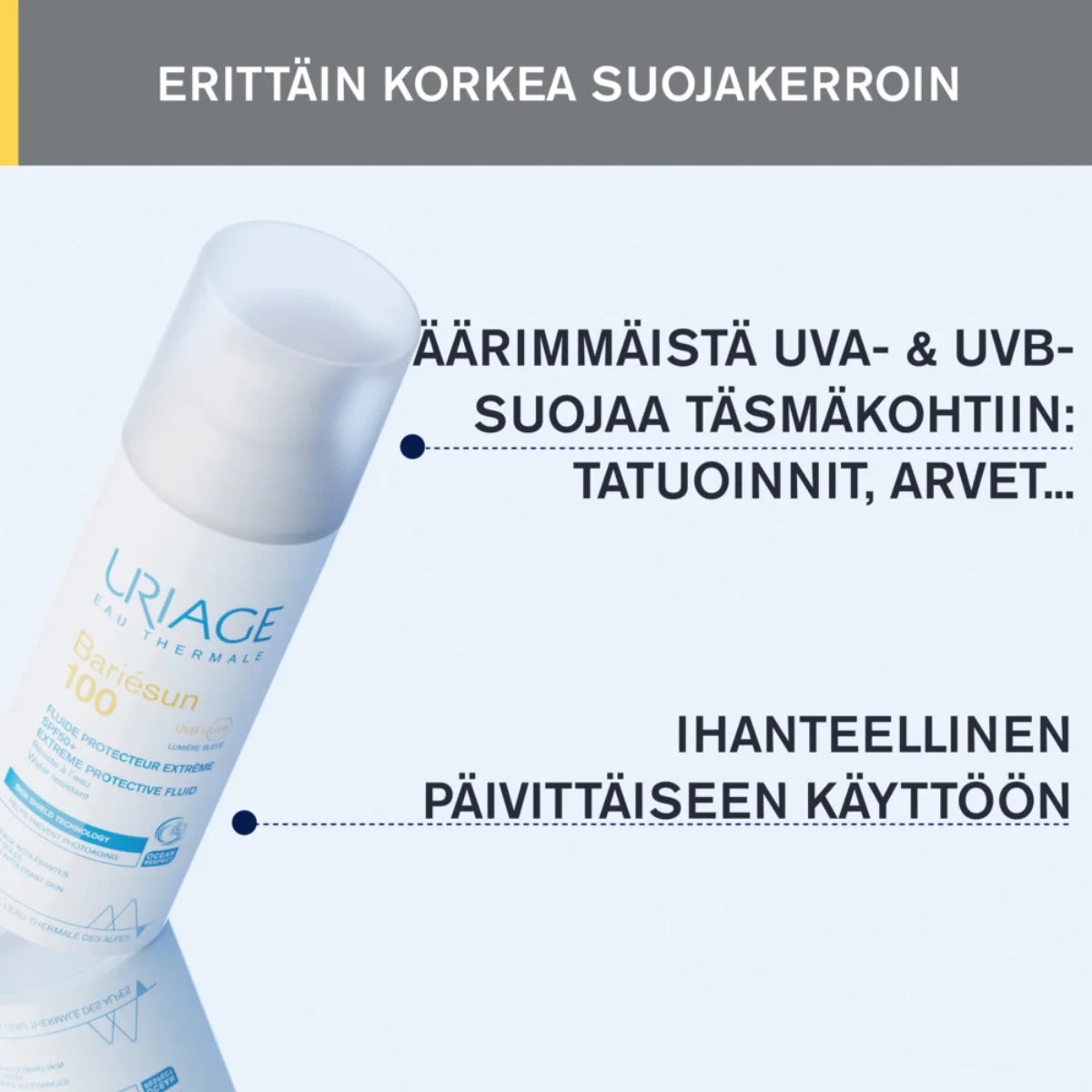 Uriage Bariesun 100 Extreme Protective fluid SPF50+ erittäin korkea suojakerroin