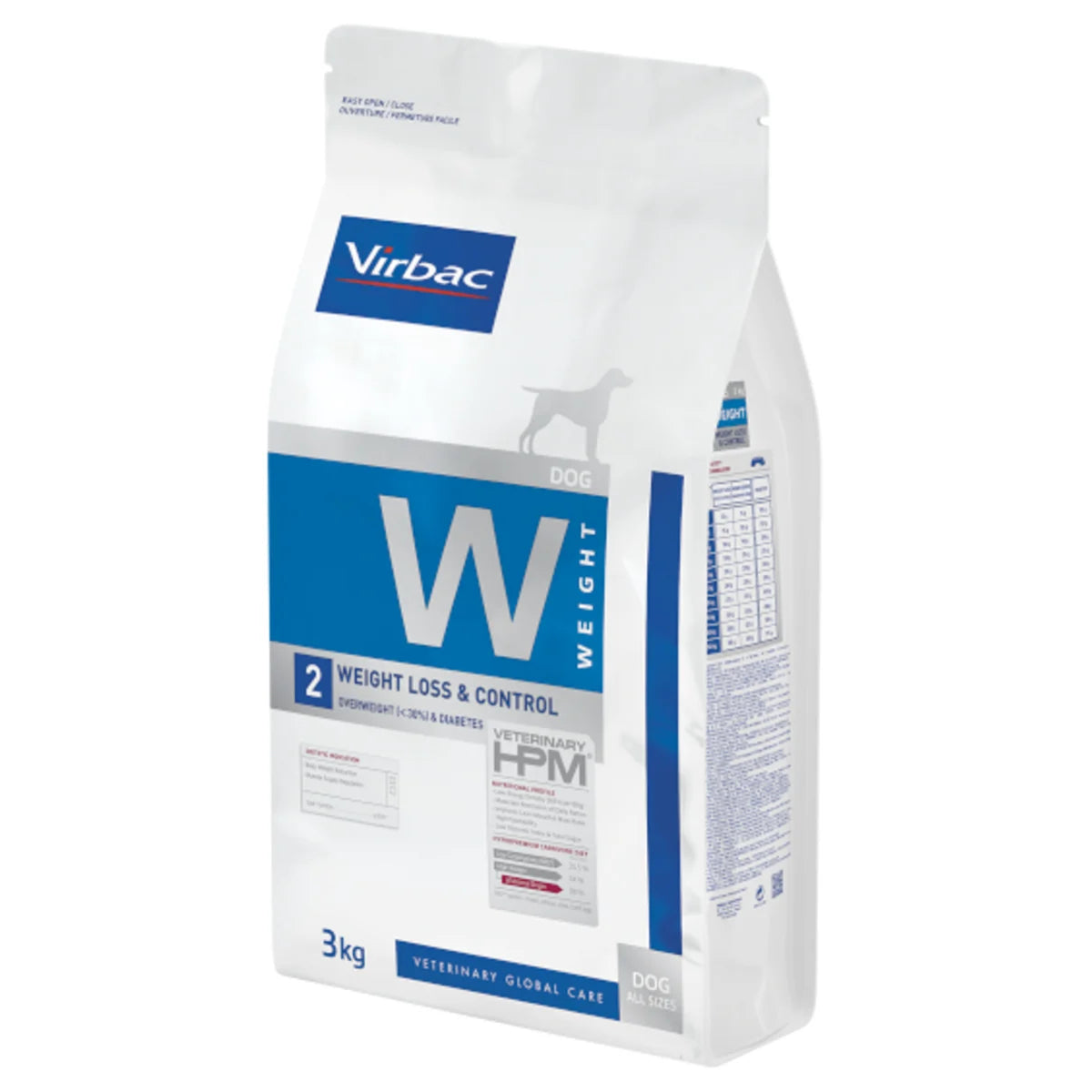 Virbac Dog Weight Loss &amp; Control W2 – Erikoisravinto painonhallintaan ja diabeteksen tueksi, 3 kg