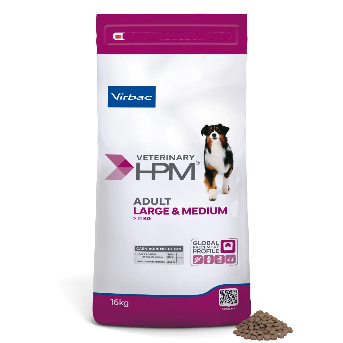 Virbac HPM Dog Adult Large & Medium 16 kg