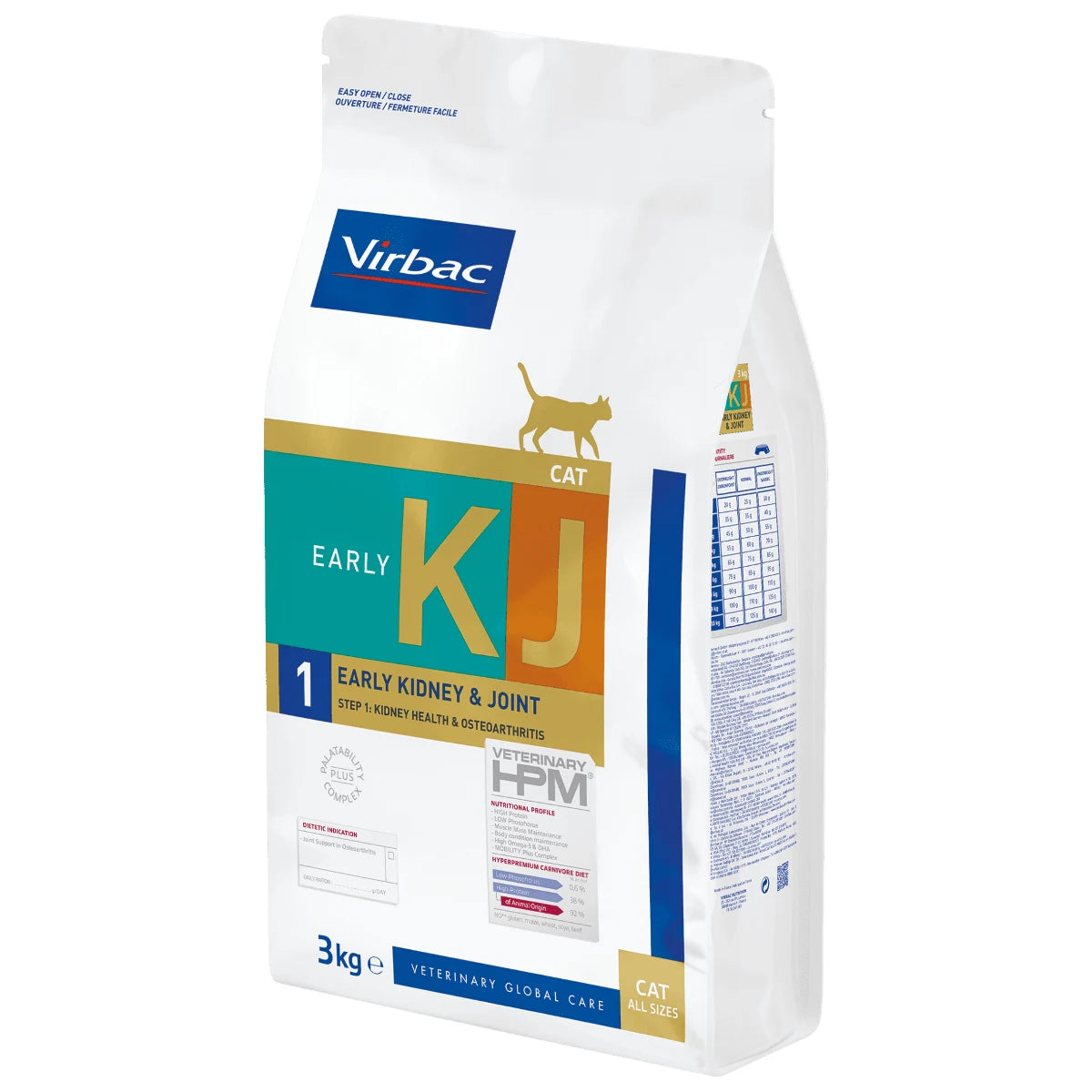 VIRBAC Cat Early Kidney & Joint 3 kg täysruoka kissan nivelten tueksi nivelrikon yhteydessä