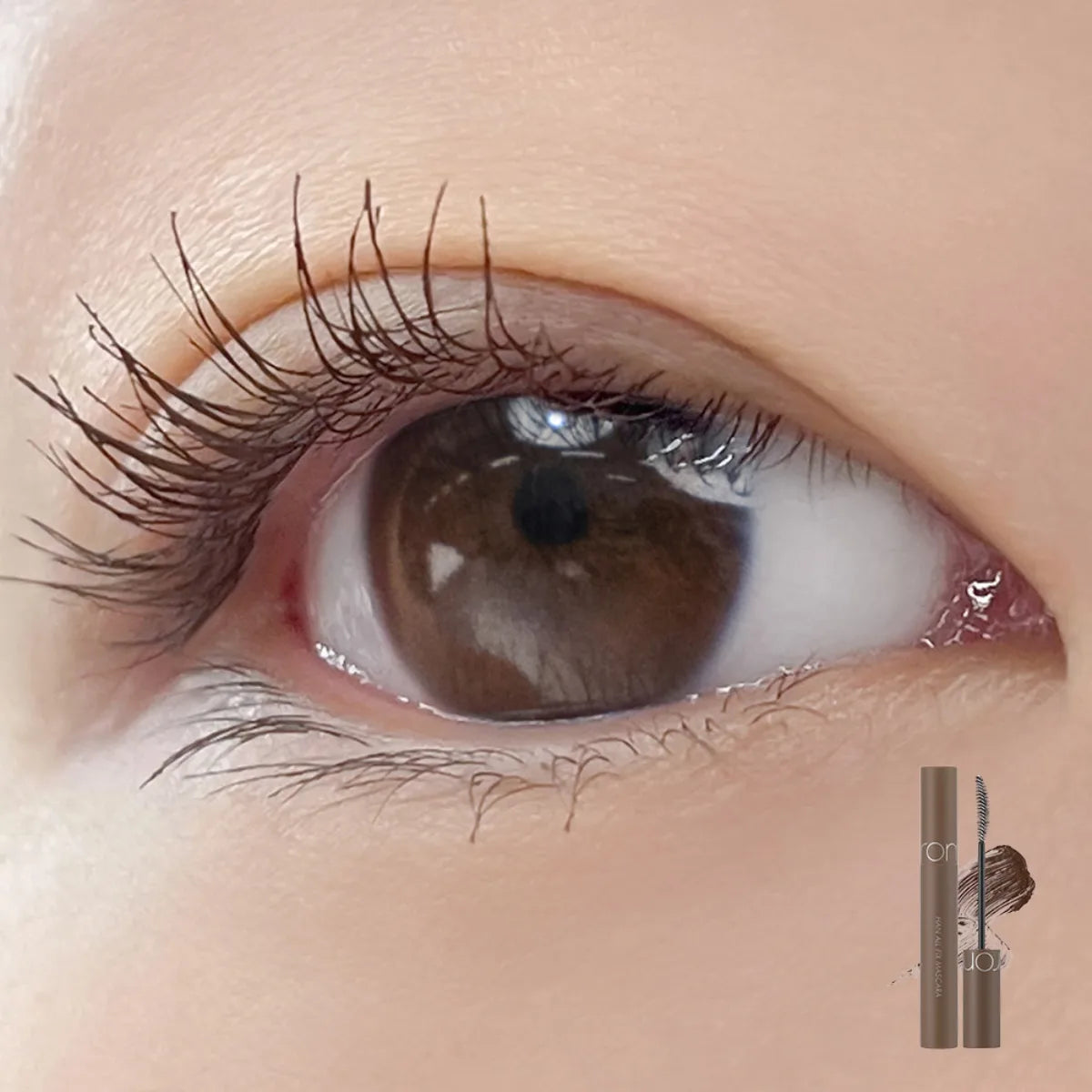 rom&nd Han All Fix Mascara L03 Long Hazel erpottelee ripset ilman paakkuja