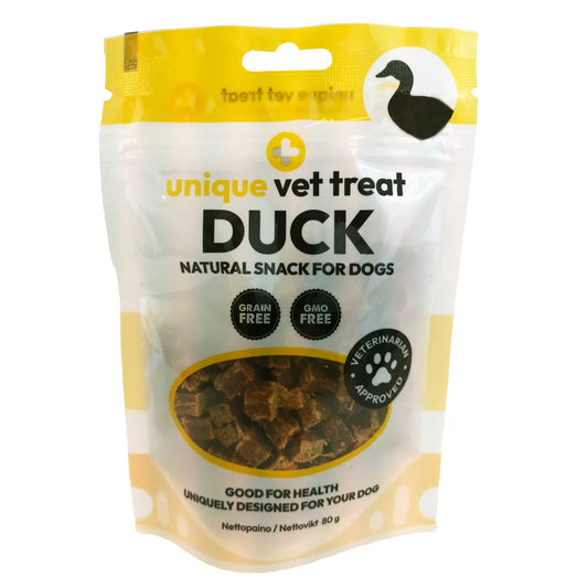 unique vet treat Duck 80 g – Pehmeä ja ravinteikas ankkaherkku koirille
