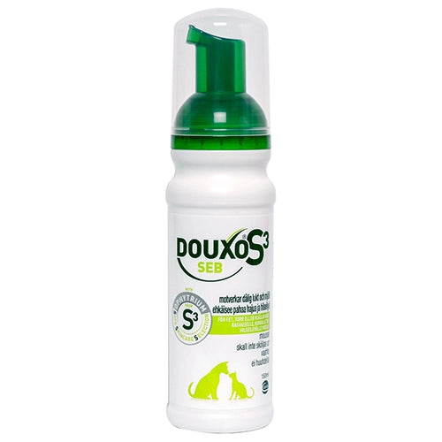 DOUXO S3 Seb hoitovaahto rasvoittuvalle iholle koirille ja kissoille 150 ml
