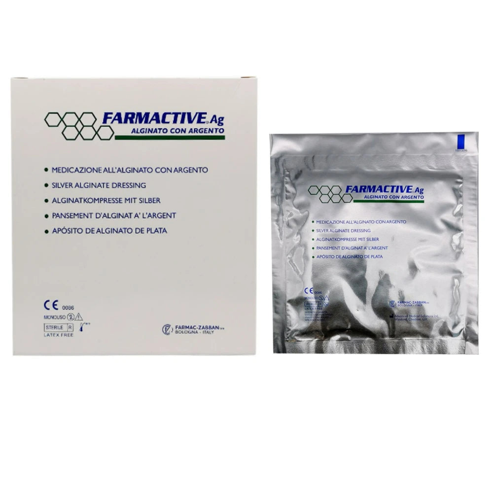 FARMACTIVE AG Hopea-alginaattisidos 5 cm x 5 cm haavojen hoitoon 10 kpl