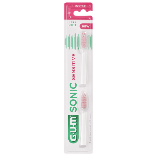 GUM Sonic sensitive vaihtoharjaspäät 2 kpl