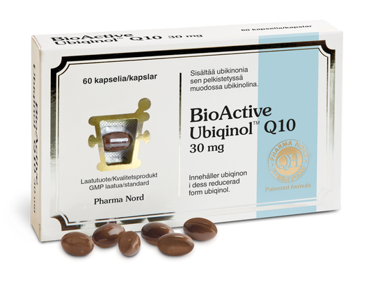 BIOACTIVE Q10 UBIQINOL 30MG 60 KAPSELIA