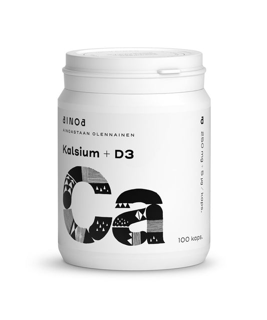 AINOA KALSIUM + D3 100 KAPSELIA