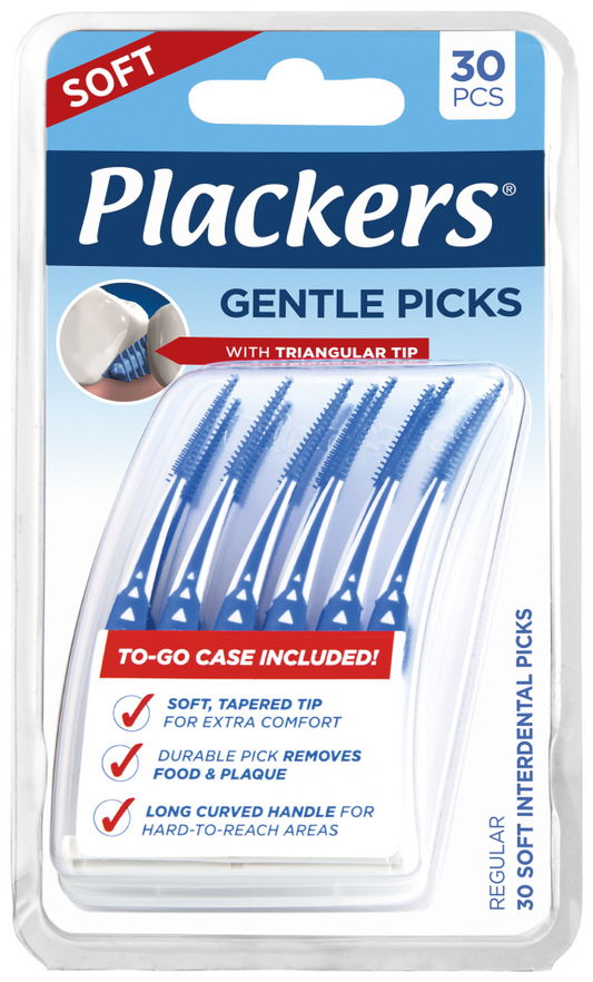PLACKERS GENTLE PICKS PEHMEÄT HAMMASTIKUT 30 KPL
