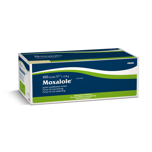 MOXALOLE 0,105 g/ml jauhe oraaliliuosta varten annospussi 100 kappaletta
