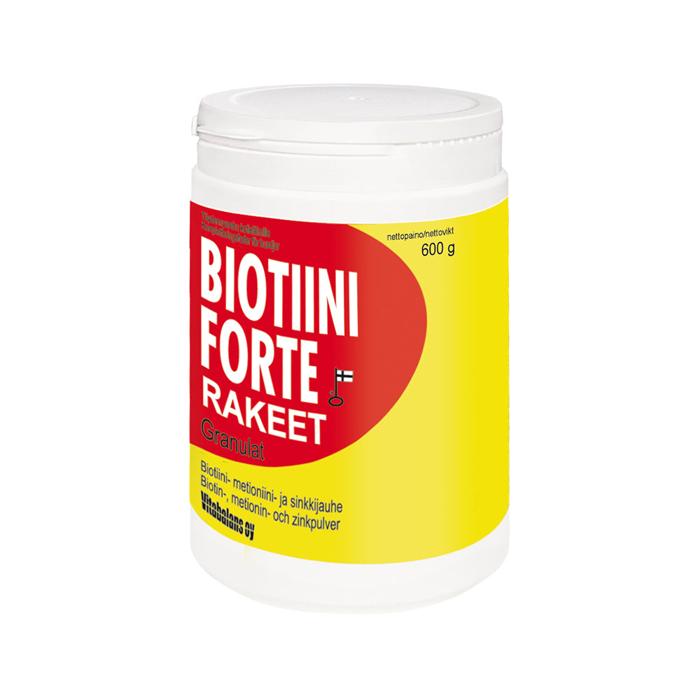 BIOTIINI FORTE VET RAKEET HEVOSILLE JA SORKKAELÄIMILLE 600 G