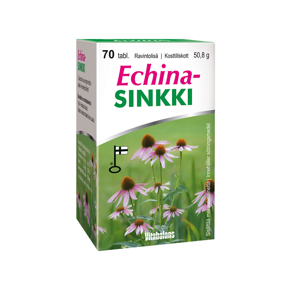 ECHINASINKKI AURINGONHATTU-UUTE-SINKKI VALMISTE 70 TABLETTIA