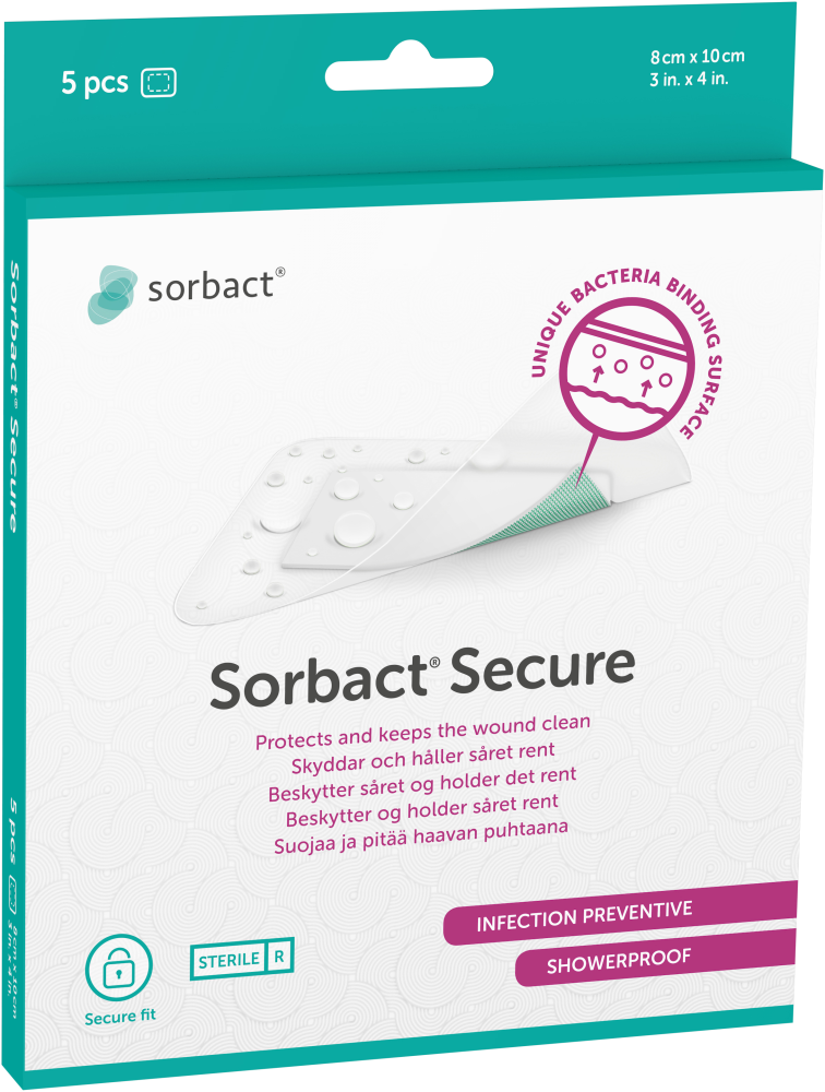 SORBACT SECURE 8X10CM 5 KAPPALETTA