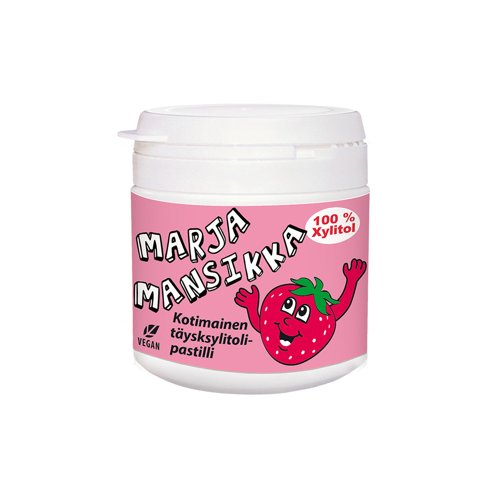 MARJA MANSIKKA TÄYSKSYLITOLIPASTILLI 150 KAPPALETTA