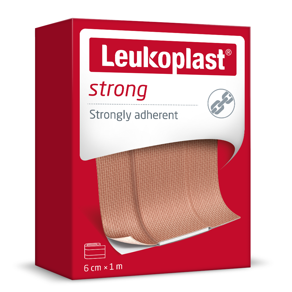 LEUKOPLAST STRONG 6CMX1M LEIKATTAVA LUJASTI KIINNITTYVÄ LAASTARI 1 KPL