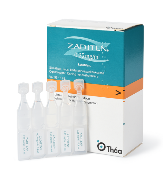 ZADITEN 0,25 mg/ml silmätipat, liuos, kerta-annospakkaus 20x0,4 ml